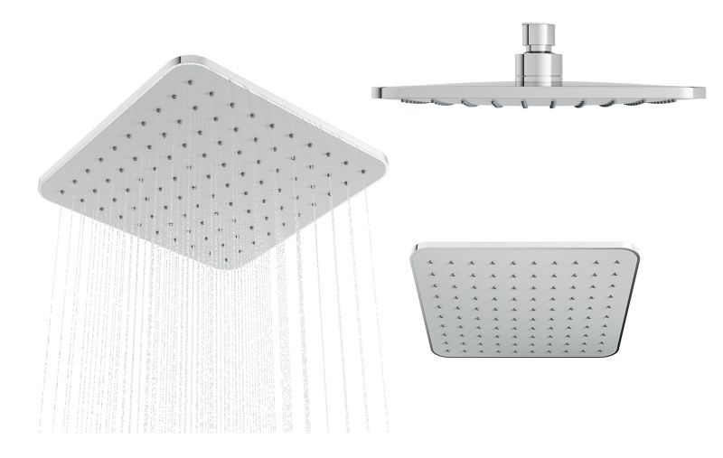 Deszczownica natryskowa prysznicowa Granitan chrom kwadratowa K - 200 mm 1 szt.