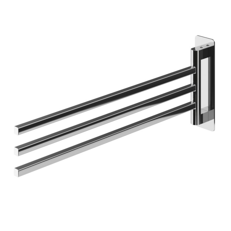 Wieszak na ręczniki ruchomy potrójny GoodHome Teesta chrom