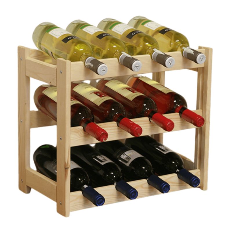 Regał na wino MODO24 12 butelek drewno naturalne 38x43x25 cm 1 szt.