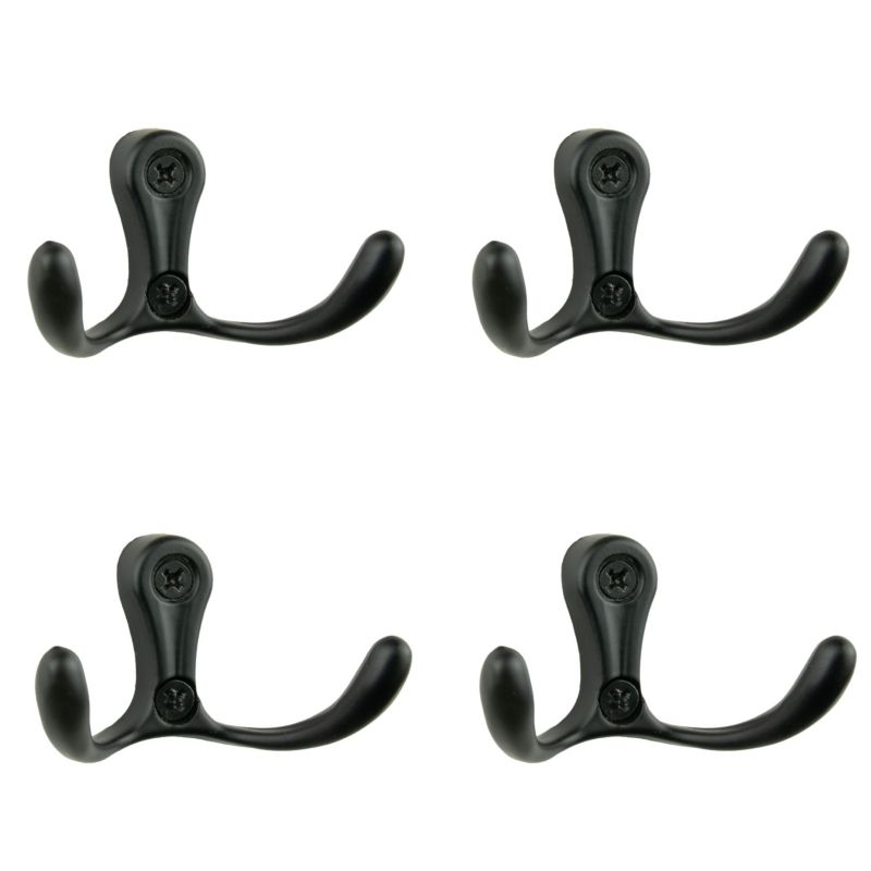 4 x Wieszak ścienny B&B łazienkowy przykręcany metalowy czarny