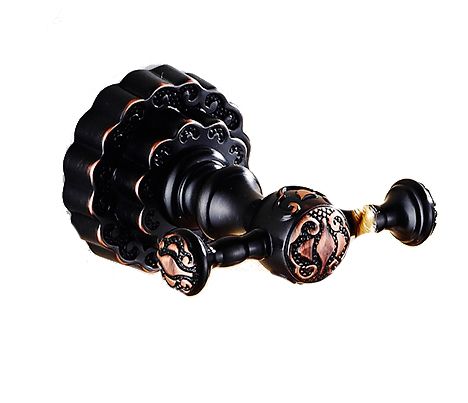 Wieszak na ręczniki Lauferi CECEA haczyk mosiężny czarny retro 1 szt.