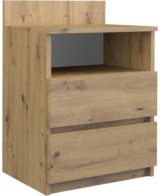 Szafka Nocna Topeshop Malwa M1 - Dąb Artisan Z 2 Szufladami 32x40x59 cm 1 szt.