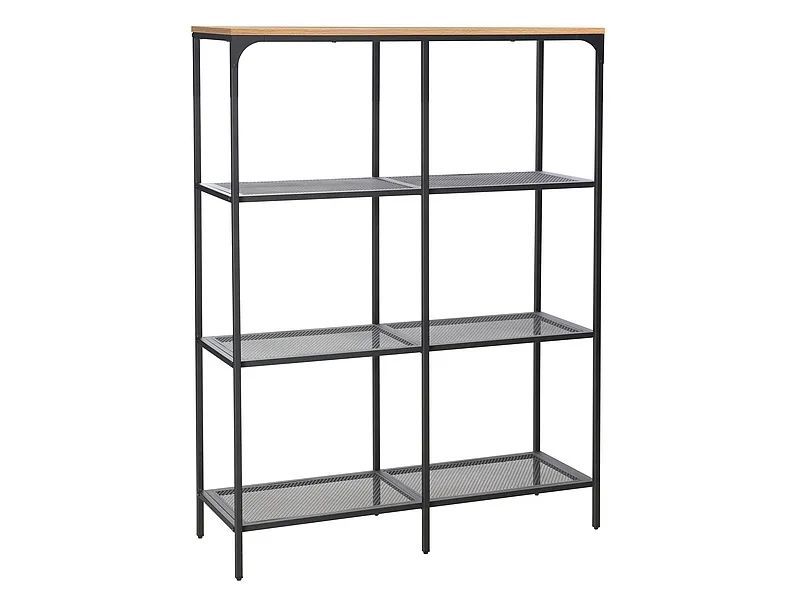 Regał Signal na książki LEX A czarny/dąb 1 szt