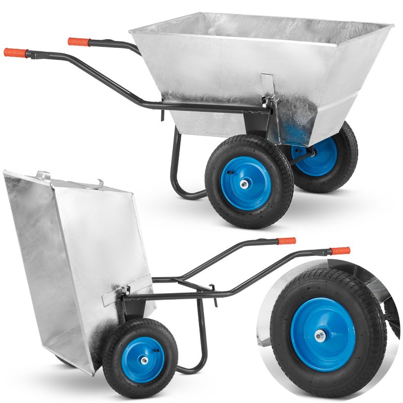 Wózek paszowy taczka dwukołowa budowlana ocynkowana koleba na paszę HIGHER 250L 420kg 1 szt.