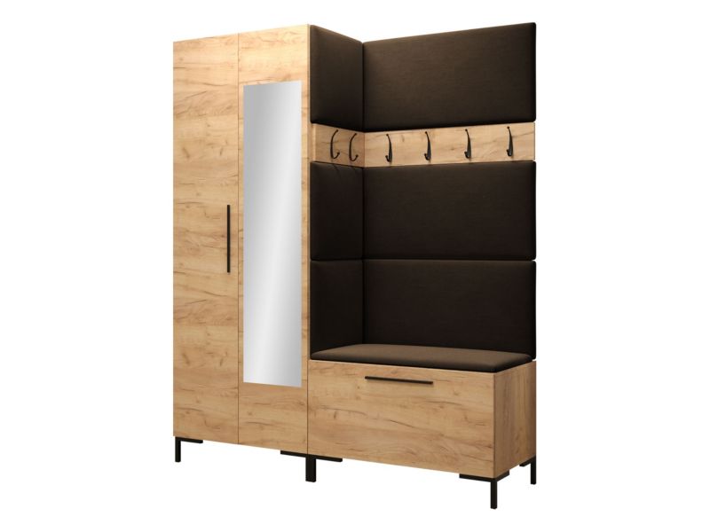 Garderoba MIRJAN 24 Zilion IX dąb craft + brązowy 1 kpl.