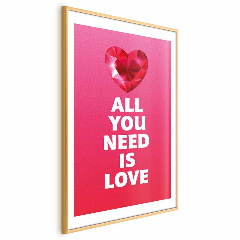 Plakat Artgeist Zjawiskowe serce 40x60 cm z ramą złotą z marginesem 1 szt