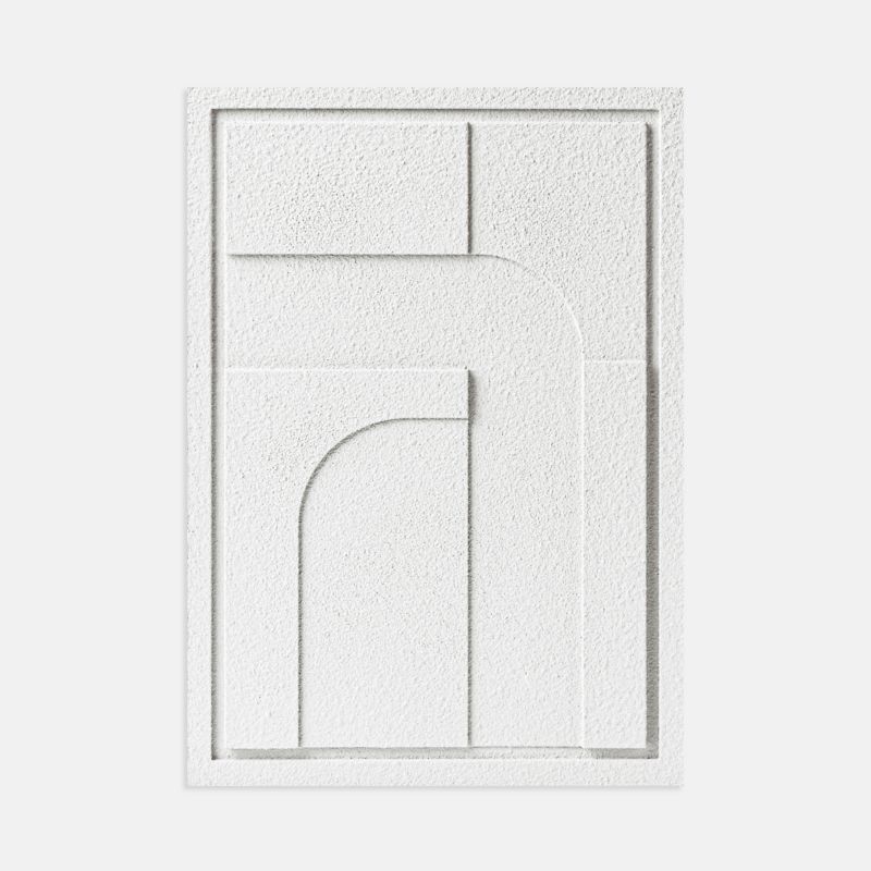 Wall Decor Murso by Cezar Geometric 4 350x500x18mm Bianco 1 szt.