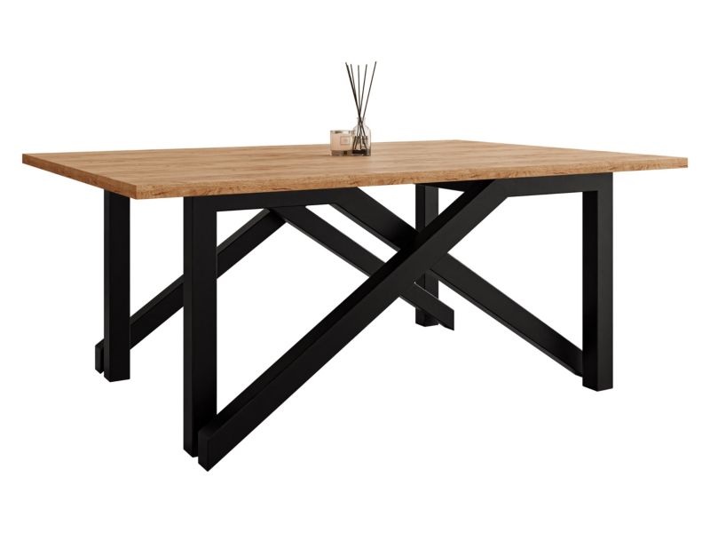 Ławostół MIRJAN 24 Xena Bis czarny/dąb craft złoty 1 szt.