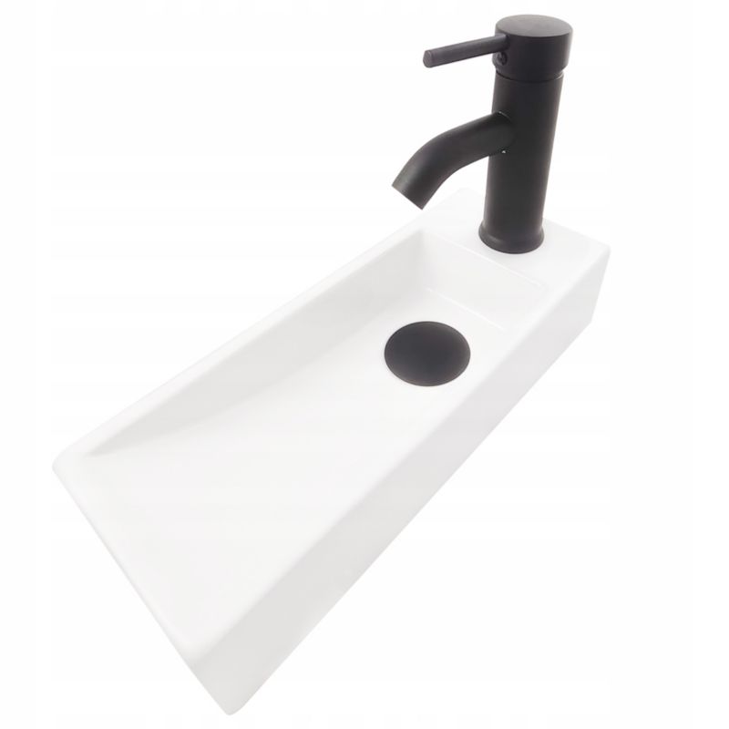 Umywalka nablatowa Estiva ASTINA Lewa biała 38,5x14,8x8 cm 1 szt.