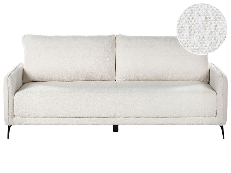 Sofa rozkładana Heming Złamana biel Boucle 1 szt.