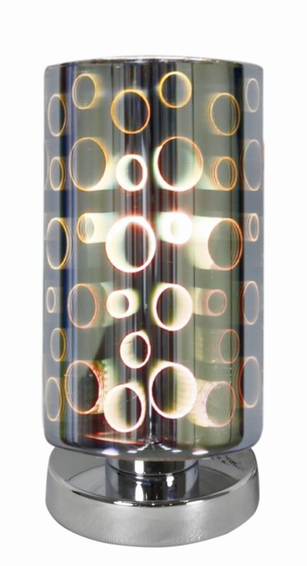 Lampa stołowa Candellux Nocturno chromowana czarna 1 x E27 x 60W IP20 wym: 25 x 12 x 12 cm szkło - 1 szt.