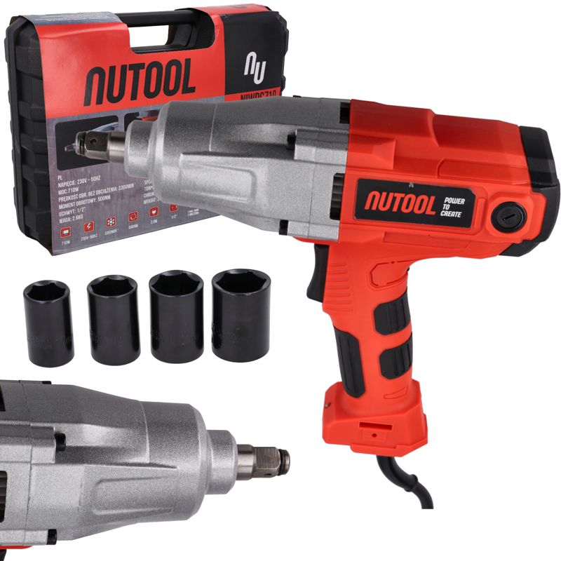 Klucz udarowy NuTool NIWDC710 SIECIOWY 1/2 NuTool 500 Nm 710W 1 szt