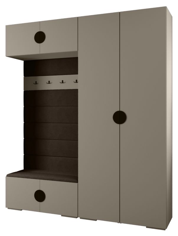 Garderoba do przedpokoju Abiks INOVA 4 Z18 kaszmir+czarny+manila04 1 szt.