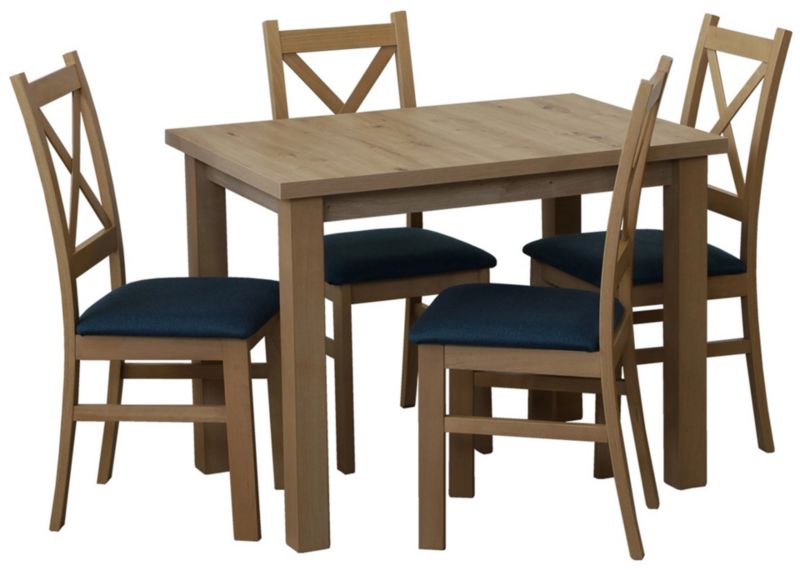 Zestaw stół 100x70 z 4 krzesłami Bonni M013-4 Dąb Artisan 1 kpl.