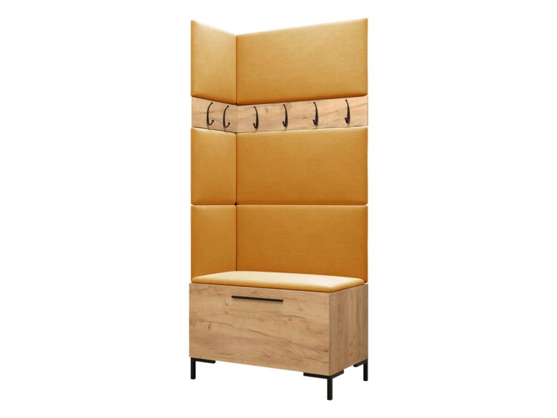 Garderoba MIRJAN 24 Zilion IV dąb craft + żółty 1 kpl.