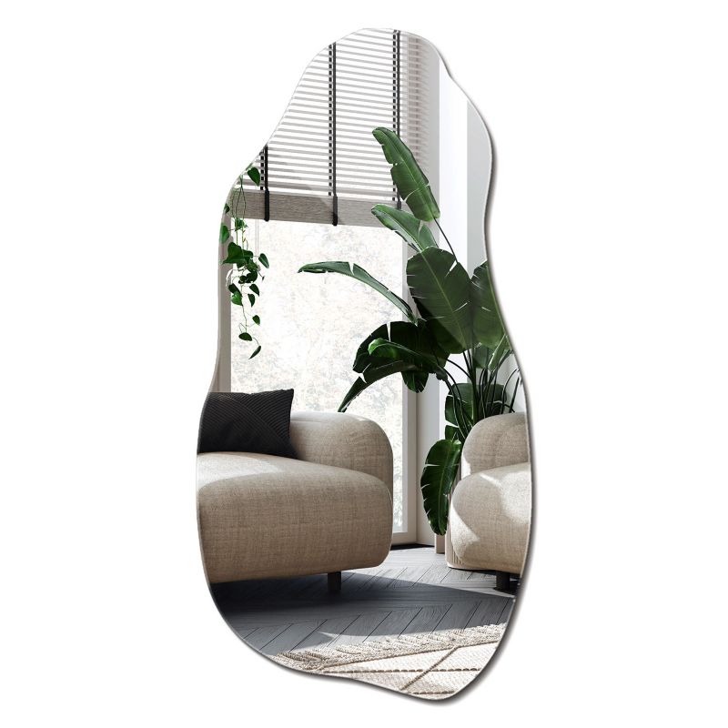 Lustro Ścienne do Wizażu Wallfluent 40 x 80 cm Organiczne Unikalne 1 szt.