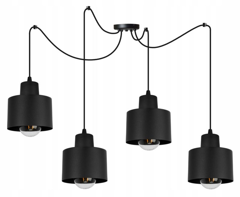 Lampa sufitowa wisząca Light Home LH Spider Panta 4x E27 60W czarny 1szt.