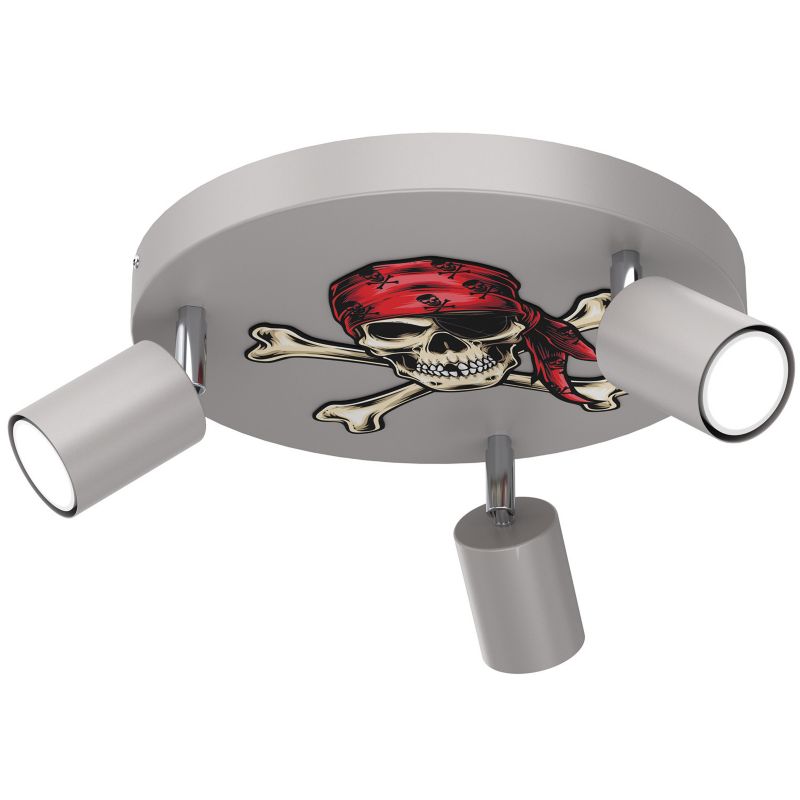 Lampa sufitowa Luminex Fun szaro-czerwona-kremowa 3 x GU10 x 8W wym: 10,5 x 30 x 30 cm - 1 szt.