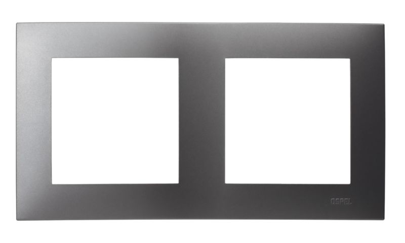 Ramka podwójna Ospel Szafir szara