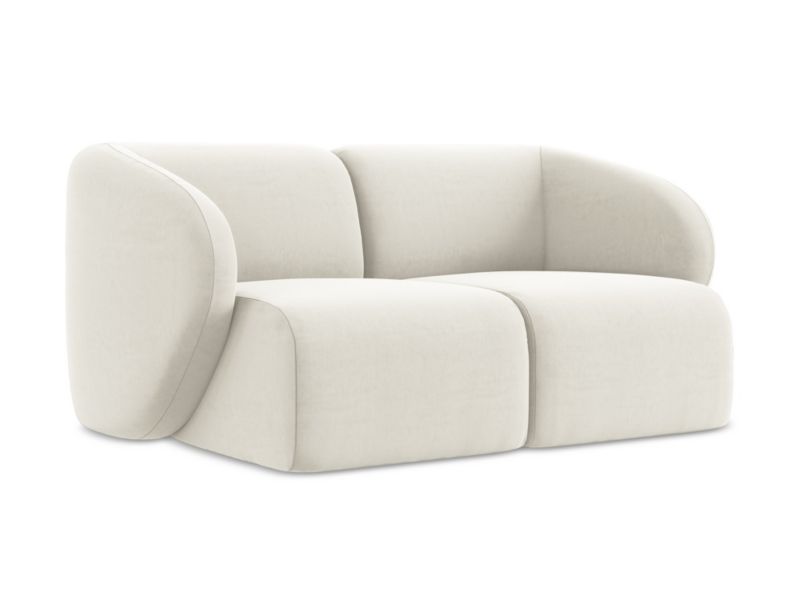 Modułowa sofa 2-osobowa LaMiaSofa CERVO z tkaniny welwetowej 174x94 cm jasny beż 1 szt.