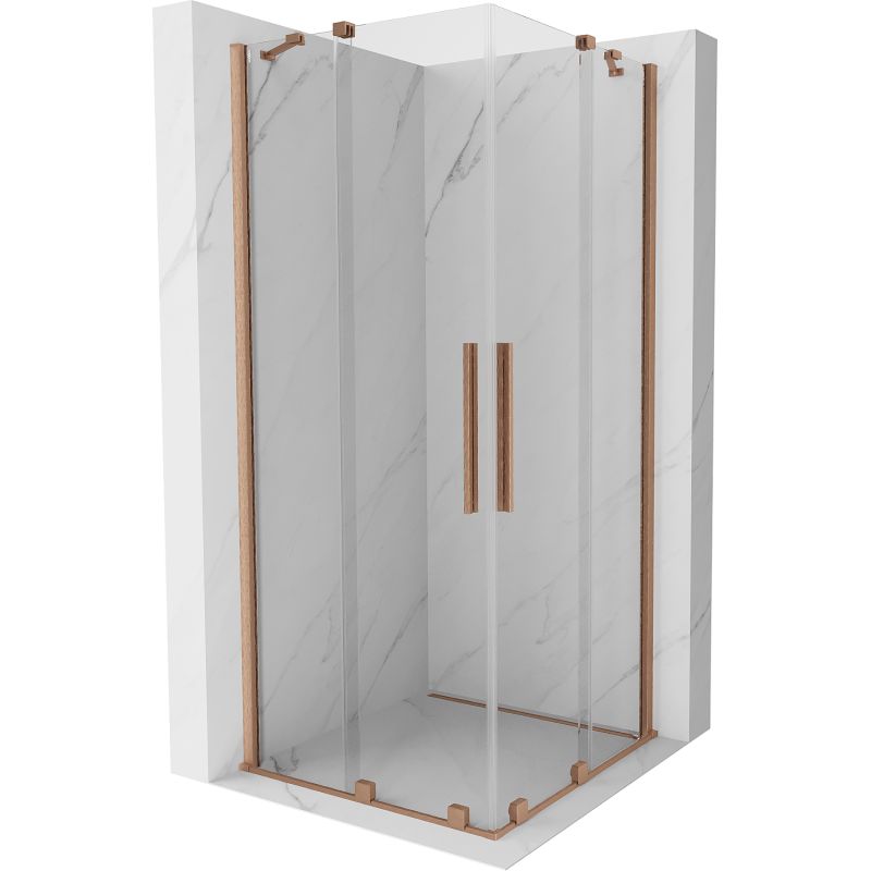 Kabina prysznicowa kwadratowa Mexen Velar miedź szczotkowana 1 szt.