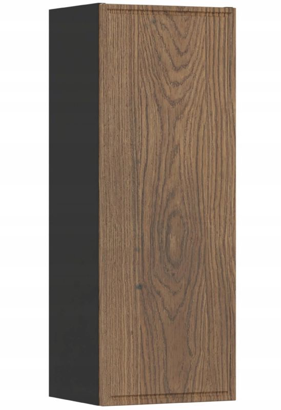 Szafka łazienkowa Furnidea 80 cm słupek wiszący czarny mat dąb Casella Talia Casella 1 szt.