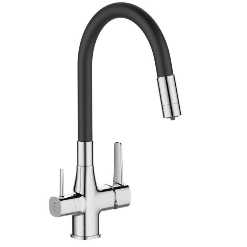 Bateria kuchenna Invena Magic z filtrem chrom/czarna 1 szt.