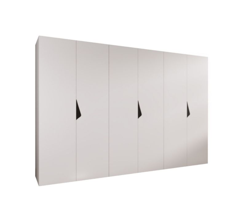 Szafa uchylna otwierana Abiks SANDI 1 300 (3x100) wys 202 cm Biały + Czarny 1 szt.