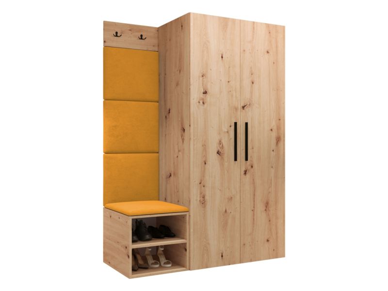 Garderoba MIRJAN 24 Medi IV dąb artisan + żółty 1 kpl.