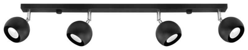 Spot sufitowy Sollux Lighting Oculare czarny-chromowany 4 x GU10 x 40W IP20 wym: 80 x 80 cm - 1 szt.