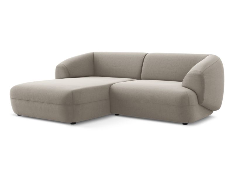 Narożnik lewostronny LaMiaSofa RIMINI z tkaniny welwetowej 230x98 cm kreci 1 szt.