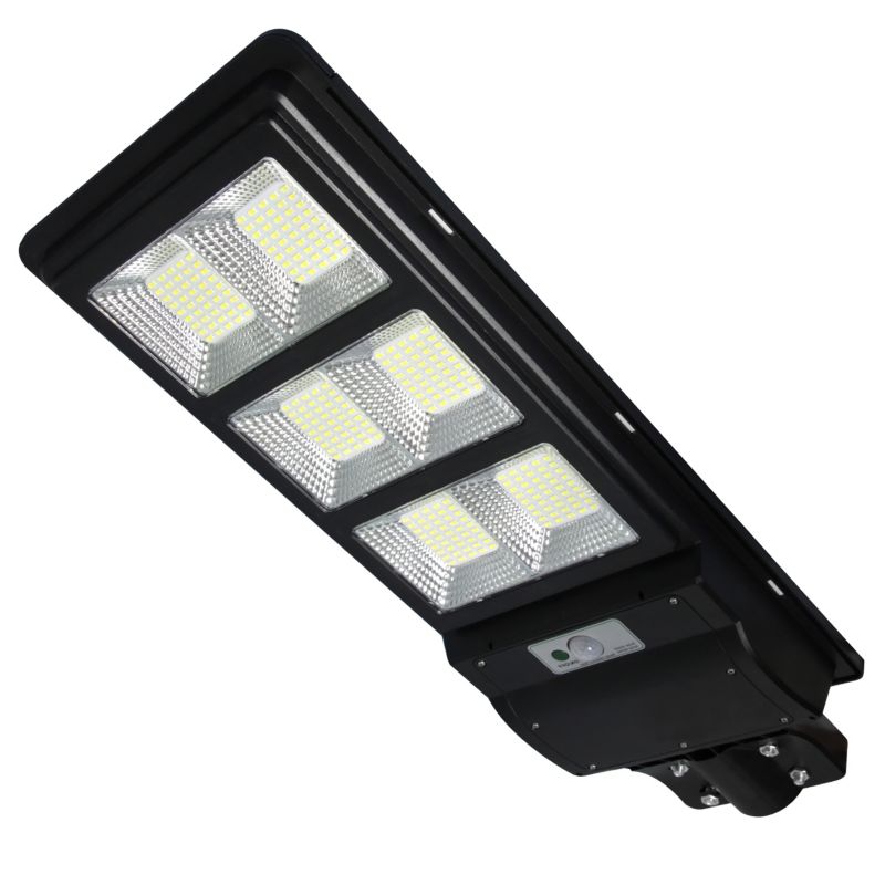 Lampa LED solarna uliczna MasterLED 270W IP65 6000K z czujnikiem PIR i pilotem czarna 1 szt.
