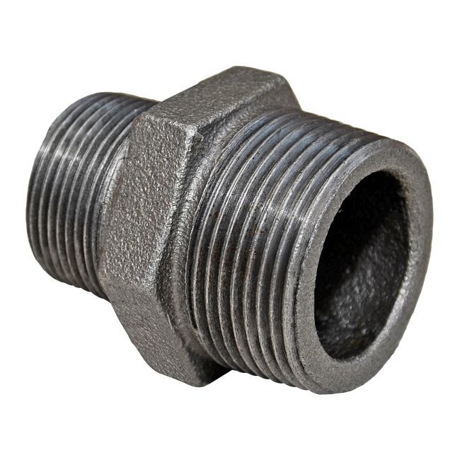 Nypel redukcyjny stalowy ErE 3/4" x 1/2" czarny