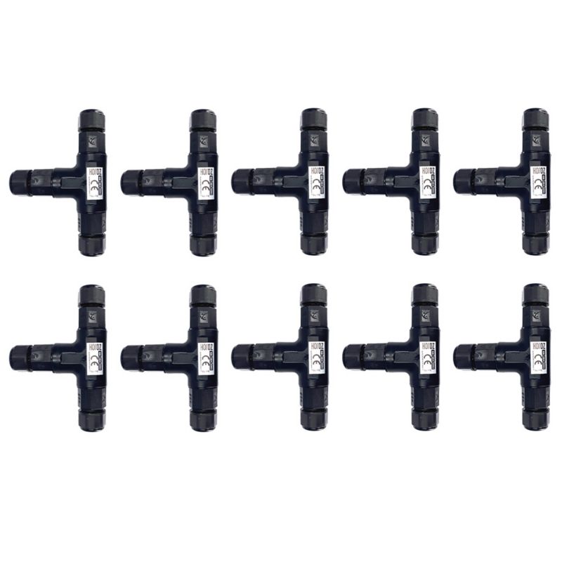 Mufa hermetyczna HOROZ konektor kablowy, IP68, trójnik, 0.5-2.5mm², 16A, 250V 10szt