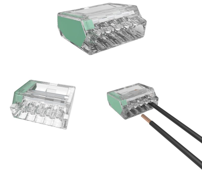 Złączka uniwersalna instalacyjna do przewodów sztywnych Edo maks. 2.5mm² 5-przew. EDO205 100 szt.