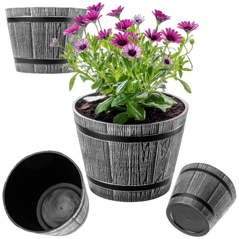 KADAX Doniczka Donica Na Kwiaty 23cm Osłonka Z Wkładem Kwietnik Plastikowa