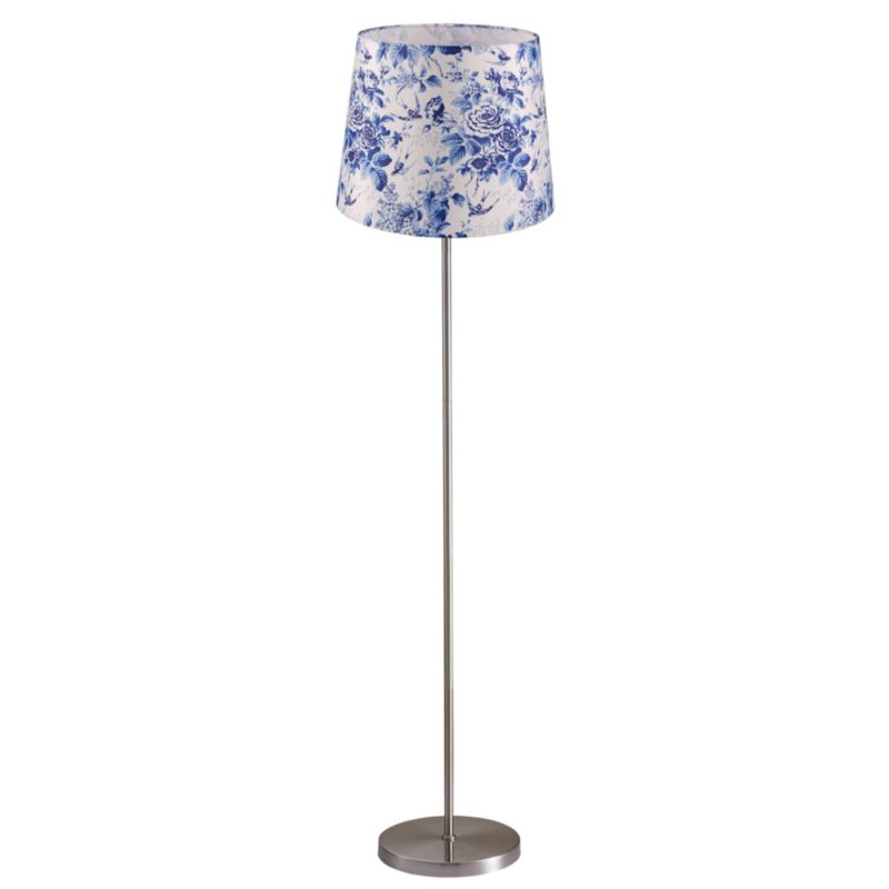 Lampa podłogowa Sanico Goldlux scarlet nikiel abażur stożek 35cm porcelain E27 IP20 - 1 szt.