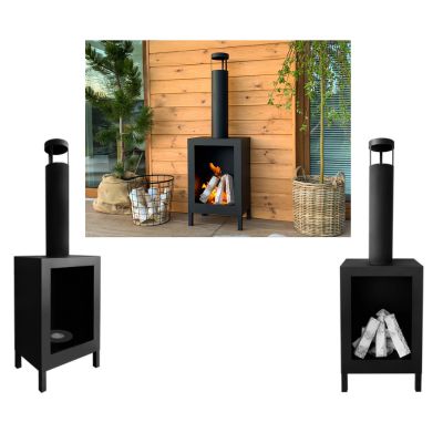 Biokominek BiokominkiGMT wolnostojący Kozen czarny mat 1szt.