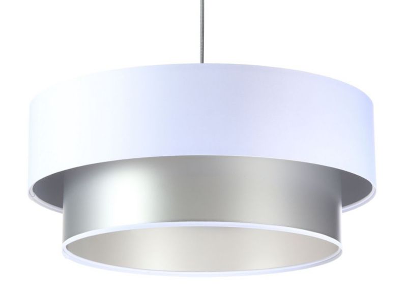 Lampa Bps Koncept wisząca DOUBLE WHITE 40 biała/srebrna 1 szt