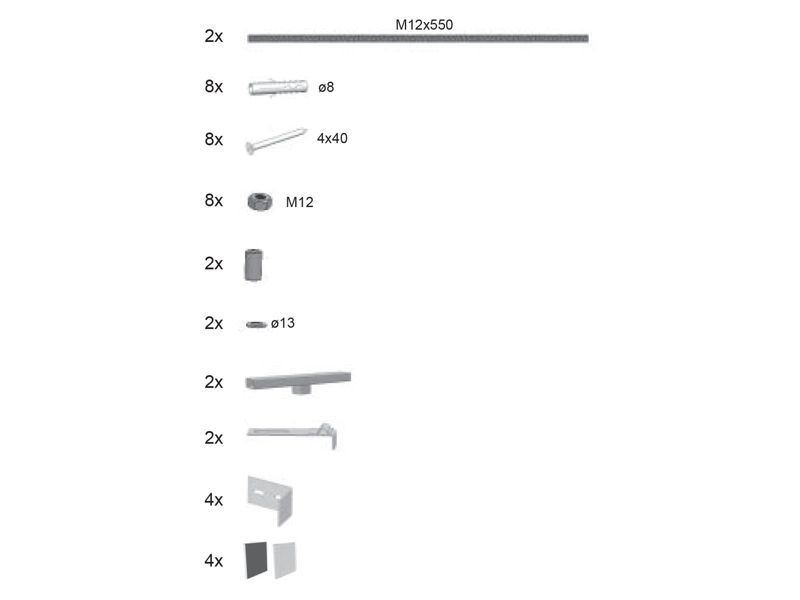 Zestaw montażowy do wanien Ravak Panelkit NewDay Gentiana 1szt
