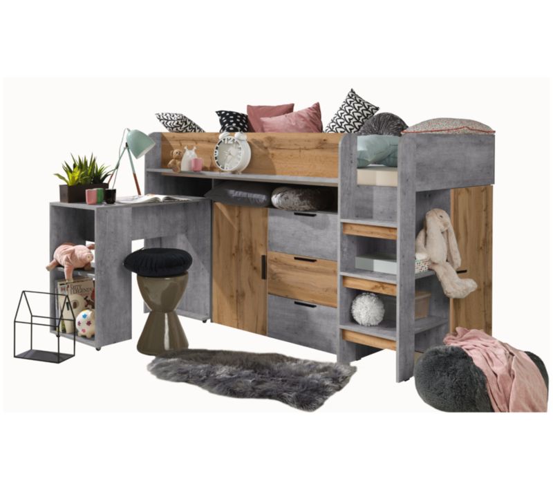 Łóżko piętrowe Antresola Abiks KONKRET 1 wotan 1 szt.