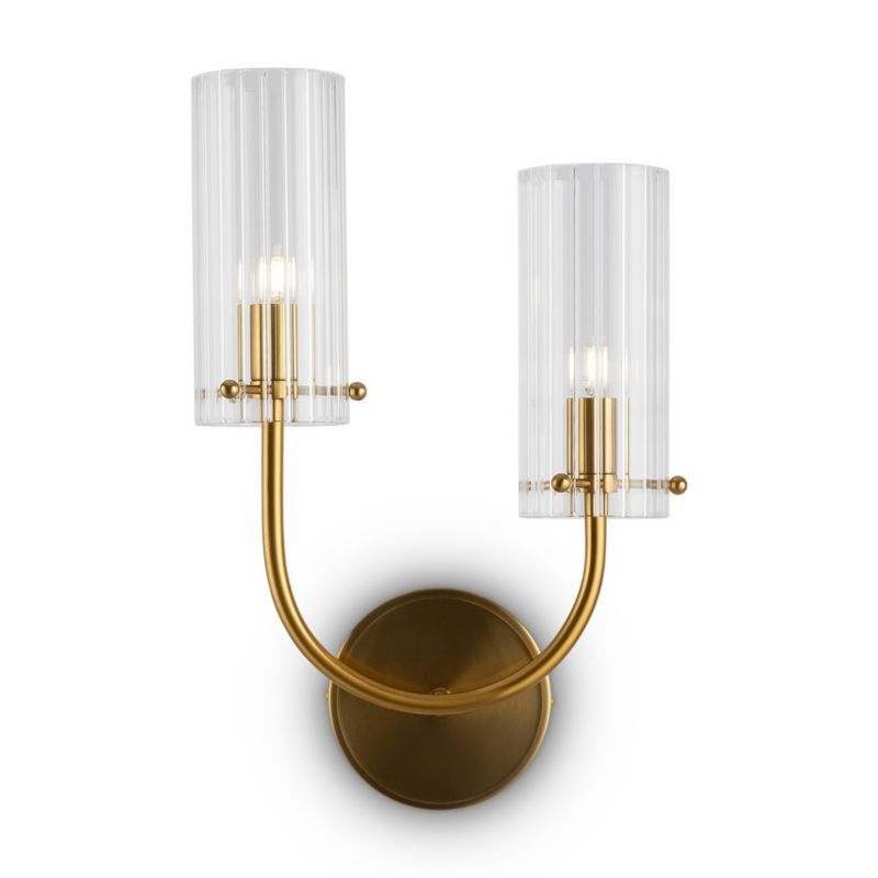 Kinkiet Maytoni Arco mosiężno-złoty szkło kryształowe 2 x G9 x 40W IP20 wym: 38 x 25 x 12 cm - 1 szt.