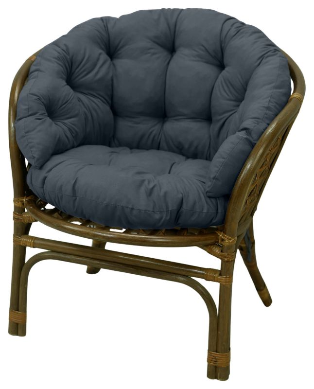 Poduszka na fotel rattanowy wiklinowy AMPO ciemny szary 1 szt.