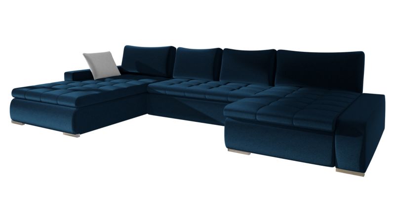 Narożnik z funkcją spania MIRJAN 24 Caro ciemny szafir + jasnoszary 1 szt.