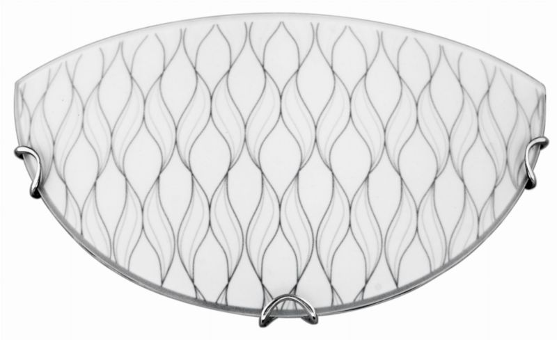 Plafon sufitowy nowoczesny Candellux River chromowany biały 1 x E27 x IP20 wym: 15 x 30 x 9 cm - 1 szt.