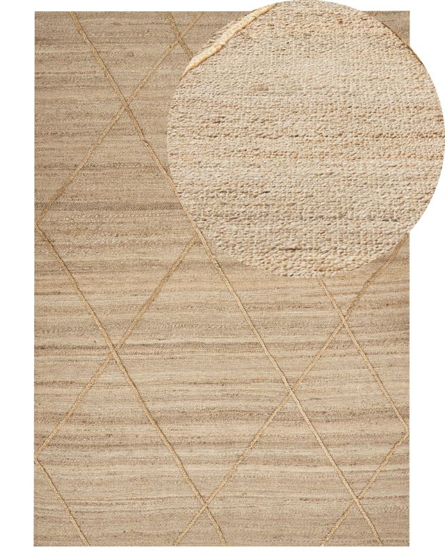 Dywan z juty 160 x 230 cm beżowy Yuvacik 1 szt.