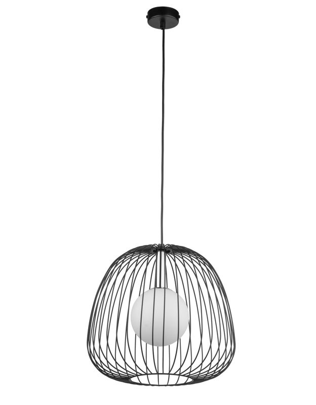 Lampa wisząca Sigma Lighting Bell 6388 czarno-biała-srebrna industrialna 1xG9 x 1 szt.