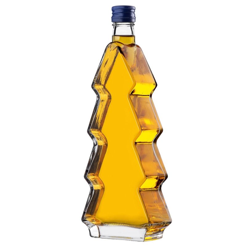 Butelka KADAX szklana choinka 500ml z granatową zakrętką 1 szt.
