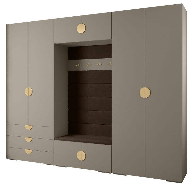 Garderoba do przedpokoju Abiks INOVA 4 Z14 kaszmir+złoty+manila04 1 szt.