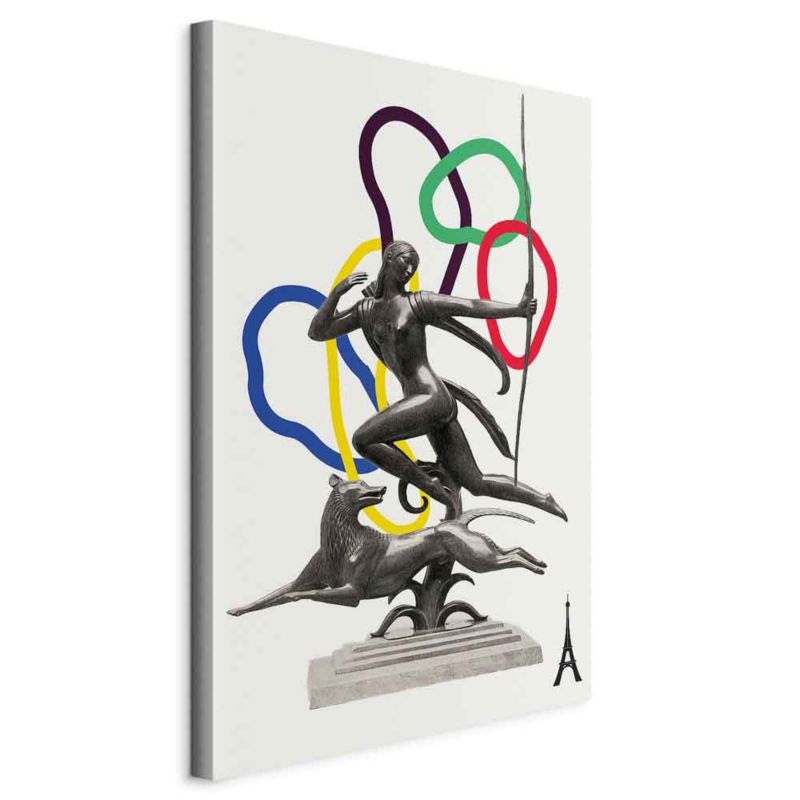 Obraz Artgeist Kobieta z psem 60 x 90 cm płótno włoskie 1 szt